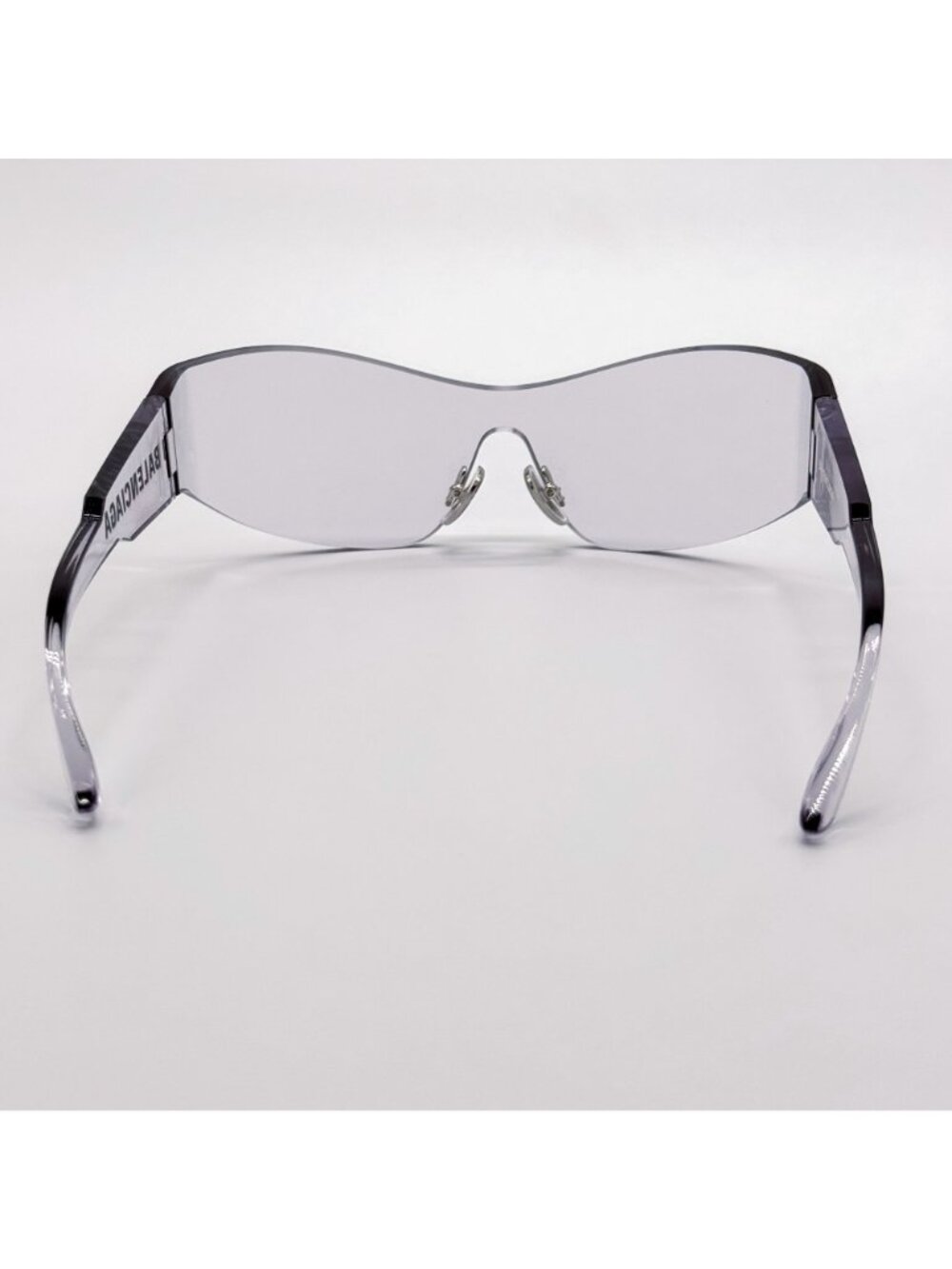 NEW BALENCIAGA BB0257S 002 SUNGLASSES CLEAR SHIELD UNISEX EYEWEAR BALENCIAGA - Picture 7 of 11